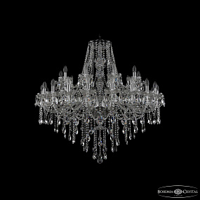 Большая хрустальная люстра Bohemia IVELE Crystal 1415/20+10/400 Ni