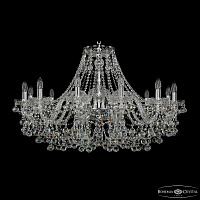 Большая хрустальная люстра Bohemia IVELE Crystal 1409/12/360 Ni