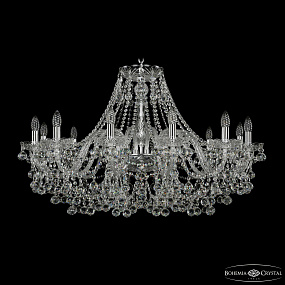 Большая хрустальная люстра Bohemia IVELE Crystal 1409/12/360 Ni
