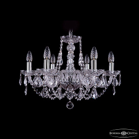 Хрустальная подвесная люстра Bohemia IVELE Crystal 1406/6/195/Ni/Leafs