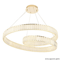 Подвесная хрустальная светодиодная люстра Crystal Lux MUSIKA SP120W LED GOLD