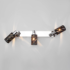 Настенный светильник с поворотными плафонами Eurosvet Fente 20090/3 черный/хром