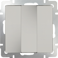 Выключатель трехклавишный (слоновая кость) Werkel WL03-SW-3G-ivory