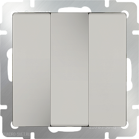 Выключатель трехклавишный (слоновая кость) Werkel WL03-SW-3G-ivory