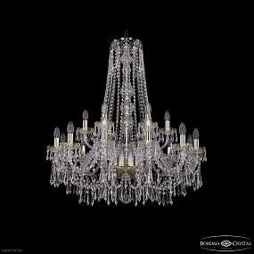 Большая хрустальная люстра Bohemia IVELE Crystal 1403/12+6/300/h-95 G