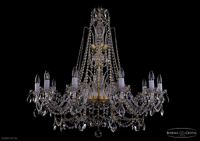 Большая хрустальная люстра Bohemia IVELE Crystal 1411/10/360/XL-87 G