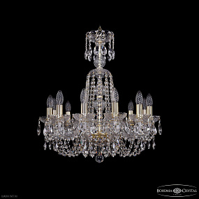 Большая хрустальная люстра Bohemia IVELE Crystal 1402/12/195/XL-64 G