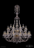Хрустальная подвесная люстра Bohemia IVELE Crystal 1406/16+8+4/400/XL-160/2d/G