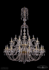 Хрустальная подвесная люстра Bohemia IVELE Crystal 1406/16+8+4/400/XL-160/2d/G