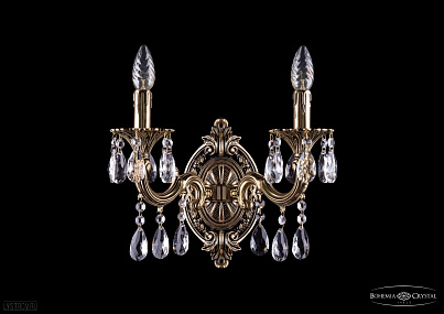 Бра литое с хрусталем Bohemia IVELE Crystal 1702B/2/175 A/GB