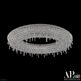 Хрустальная потолочная светодиодная люстра APL LED Rimini S502.0.80.B.3000