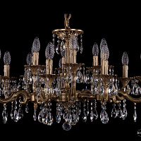 Литая подвесная люстра с хрусталем Bohemia IVELE Crystal 1717/15/A/FP