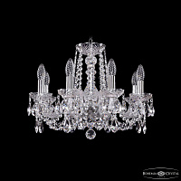 Хрустальная подвесная люстра Bohemia IVELE Crystal 1402/8/160/Ni