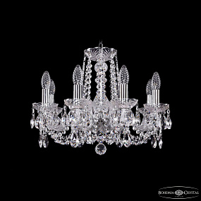 Хрустальная подвесная люстра Bohemia IVELE Crystal 1402/8/160/Ni
