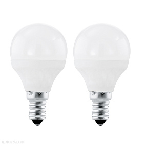 Лампа светодиодная P45, 2х4W (Е14), 3000K, 320lm, 2шт. в комплекте EGLO LM_LED_E14 10775
