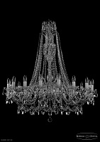 Большая хрустальная люстра Bohemia IVELE Crystal 1411/16/400/Xl-115 Ni