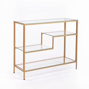 Консольный столик с полкой в прихожую AllConsoles  1011-CG clear