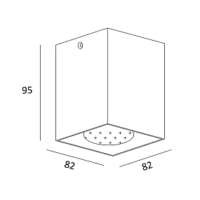 Накладной светильник Zumaline SQUARE 50475-WH