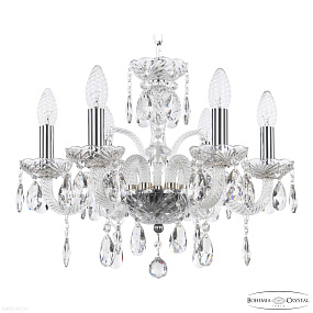 Хрустальная подвесная люстра Bohemia IVELE Crystal 118/6/141 Ni