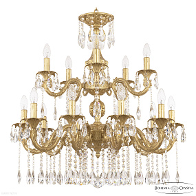 Большая хрустальная люстра Bohemia IVELE Crystal AL79101/10+5/250/2D A AG
