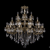 Литая подвесная люстра с хрусталем Bohemia IVELE Crystal 1732/12+6+3/335/SB/GB
