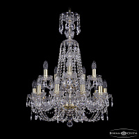 Большая хрустальная люстра Bohemia IVELE Crystal 1406/10+5/195/XL-80/2d G