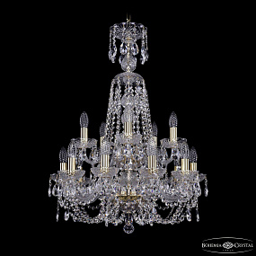 Большая хрустальная люстра Bohemia IVELE Crystal 1406/10+5/195/XL-80/2d G