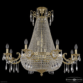 Большая хрустальная люстра Bohemia IVELE Crystal 2111H208/8/100IV/Y1 G