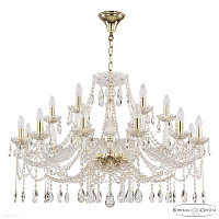 Большая хрустальная люстра Bohemia IVELE Crystal 107/12+6/360 G