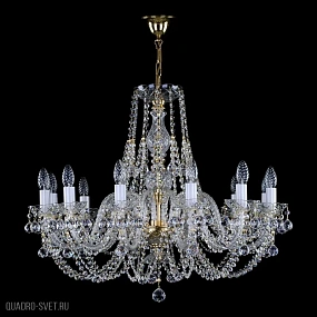 Большая хрустальная люстра ArtGlass ANDULA XII. ARM 280 FULL CUT WHITE CE