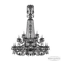 Большая хрустальная люстра Bohemia IVELE Crystal 1402/16+8+4/400/XL-160/2d Ni M731