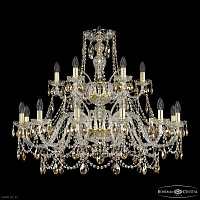 Большая хрустальная люстра Bohemia IVELE Crystal 1411/12+6/360/2d G K721