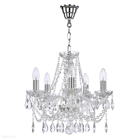Хрустальная подвесная люстра Bohemia IVELE Crystal 107/5/141 Ni
