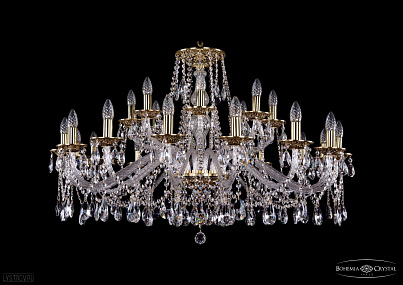 Хрустальная подвесная люстра Bohemia IVELE Crystal 1613/16+8/400/GB