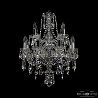 Хрустальная подвесная люстра Bohemia IVELE Crystal 1415/8+4/165/2d Ni