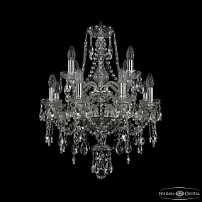 Хрустальная подвесная люстра Bohemia IVELE Crystal 1415/8+4/165/2d Ni