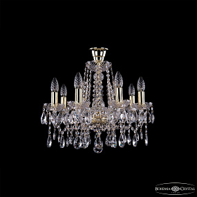 Хрустальная подвесная люстра Bohemia IVELE Crystal 1413/8/165/G/Tube