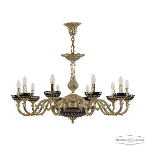 Подвесная люстра Bohemia Ivele Crystal Verona 72101P/10/300 G P Amber-Blue/H-1J