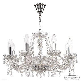 Хрустальная подвесная люстра Bohemia IVELE Crystal 112/8/195 Ni V0300