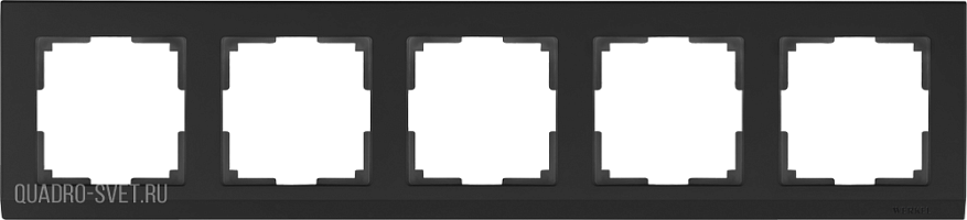 Рамка на 5 постов (черный) Werkel WL04-Frame-05-black