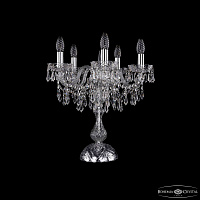 Настольная лампа с хрусталем Bohemia IVELE Crystal 1403L/5/141-47 Ni