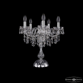 Настольная лампа с хрусталем Bohemia IVELE Crystal 1403L/5/141-47 Ni