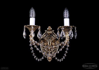 Бра литое с хрусталем Bohemia IVELE Crystal 1702B/2/175 C/GB