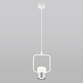 Подвесной светодиодный светильник с поворотным плафоном Elektrostandard Oskar 50165/1 LED белый/сере