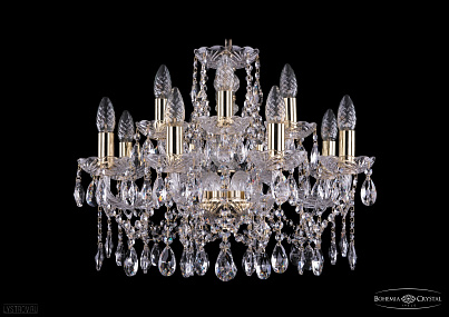 Хрустальная подвесная люстра Bohemia IVELE Crystal 1413/8+4/200/G
