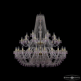 Большая хрустальная люстра Bohemia IVELE Crystal 1410/24+12+6/530/2d G V7010