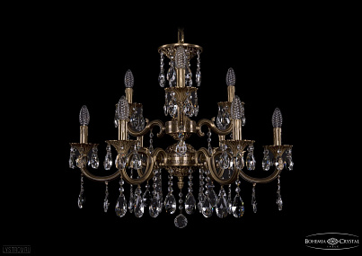 Литая подвесная люстра с хрусталем Bohemia IVELE Crystal 1722/6+3/265/A/FP