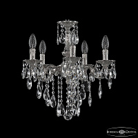 Подвесная хрустальная люстра Bohemia Ivele Crystal Verona 72101/5/125 B Ni