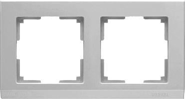 Рамка на 2 поста (серебряный) Werkel WL04-Frame-02