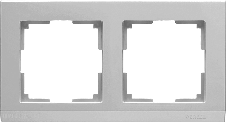 Рамка на 2 поста (серебряный) Werkel WL04-Frame-02